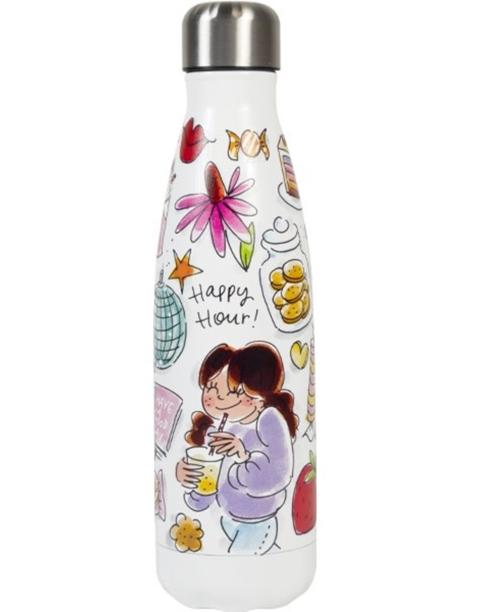 Blond Amsterdam Thermosfles 0,5l Even Bijkletsen Happy Hour - Blond Amsterdam