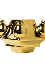 Heinen Delfts Blauw Tulpenvaas Stapelgekte Goud Midden 10cm - Heinen Delfts Blauw