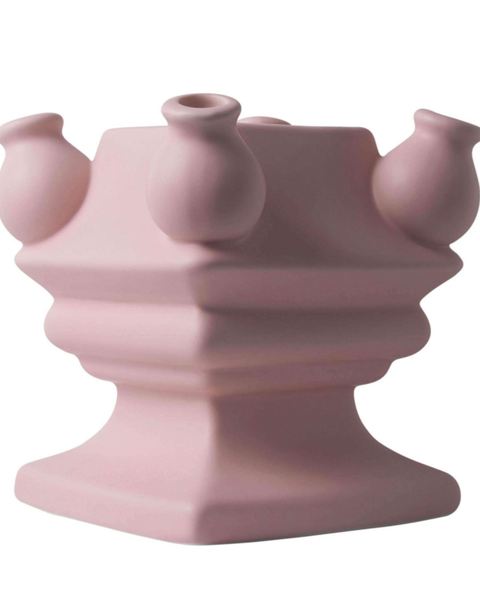 Heinen Delfts Blauw Tulpenvaas Stapelgekte Roze mat Bodem 17cm - Heinen Delfts Blauw