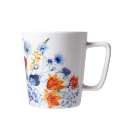 Heinen Delfts Blauw Koffiemok Wildbloemen "Flower Oasis" 145ml - Heinen Delfts Blauw