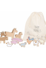JaBaDaBaDo Houten Boerderijdieren (14-delig) - JaBaDaBaDo
