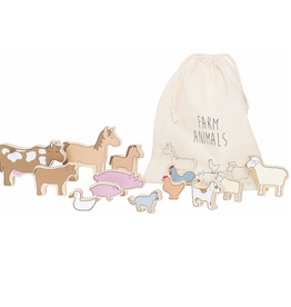 JaBaDaBaDo Houten Boerderijdieren (14-delig) - JaBaDaBaDo