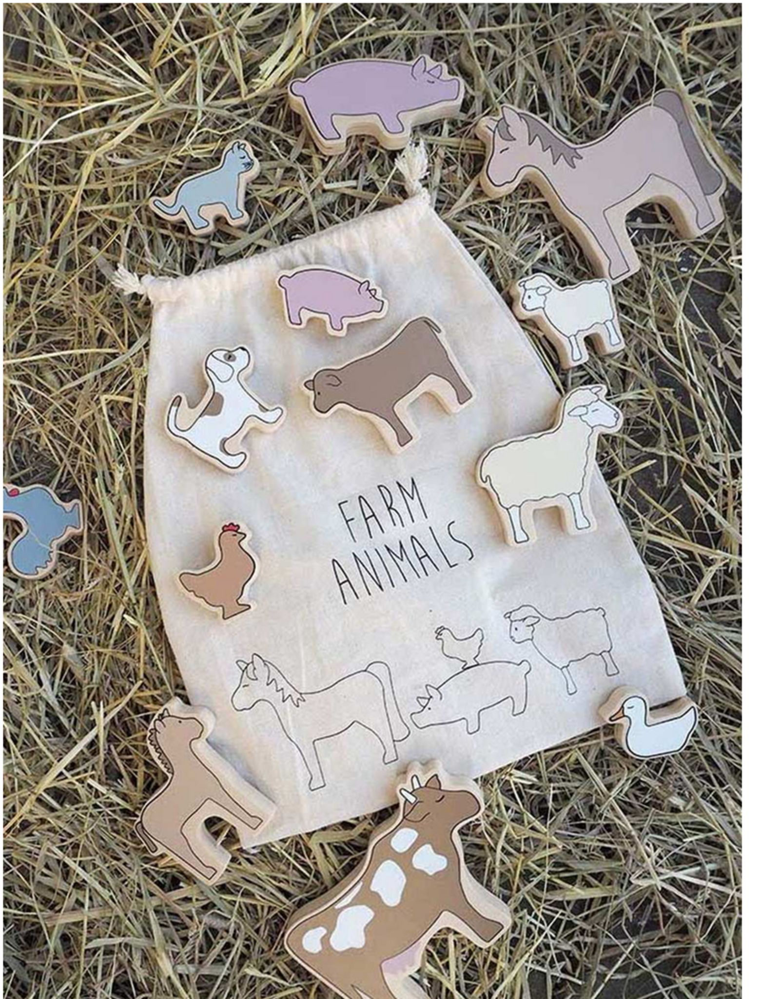 JaBaDaBaDo Houten Boerderijdieren (14-delig) - JaBaDaBaDo