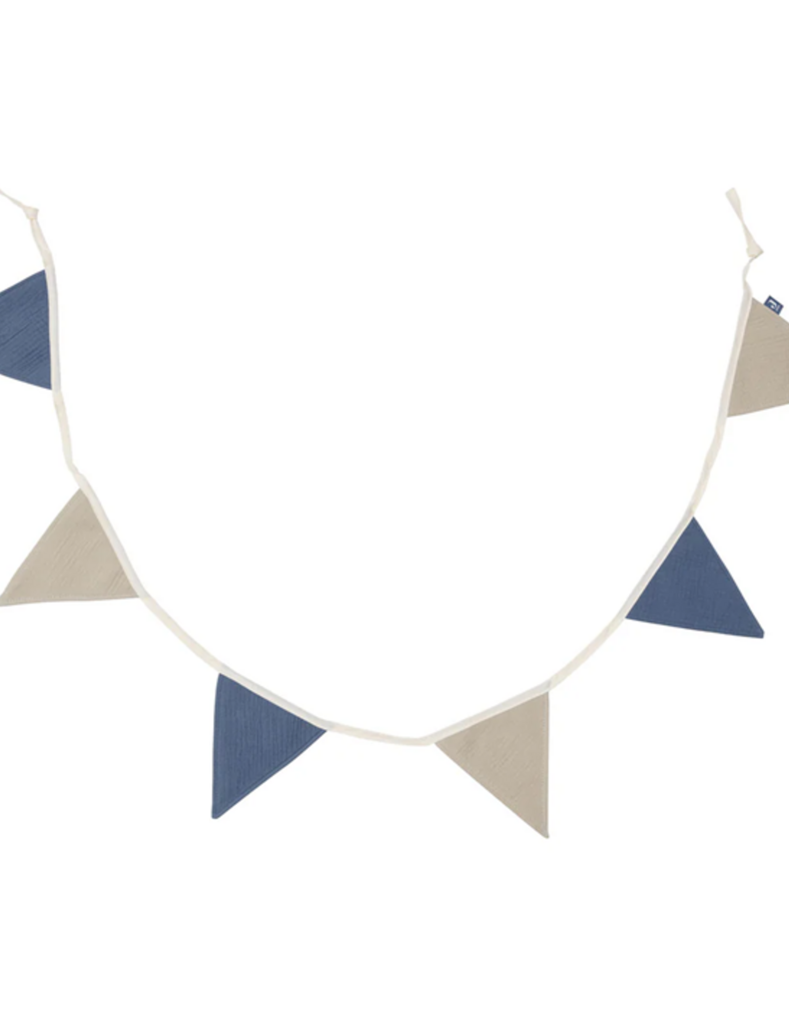 Jollein Vlaggenlijn 200x17cm Jeans Blue/Olive green - Jollein