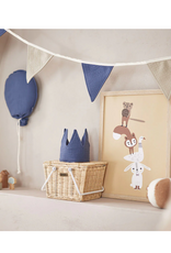 Jollein Vlaggenlijn 200x17cm Jeans Blue/Olive green - Jollein