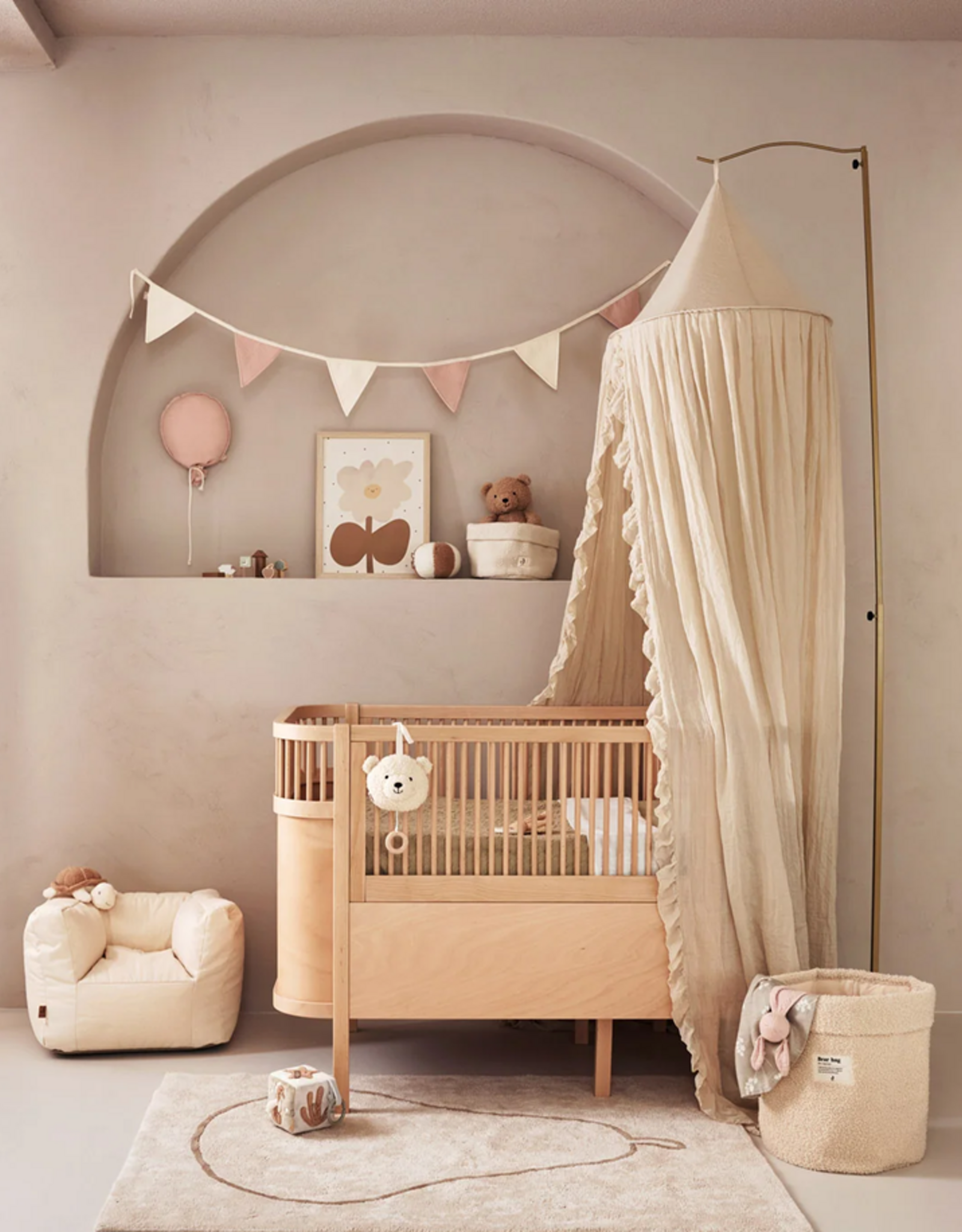 Jollein Vlaggenlijn 200x17cm Wild Rose/Ivory - Jollein