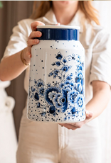 Heinen Delfts Blauw Melkbus Vaas Blauwe Stip 30cm - Heinen Delfts Blauw