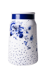 Heinen Delfts Blauw Melkbus Vaas Blauwe Stip 25,5cm - Heinen Delfts Blauw