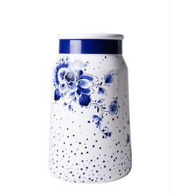 Heinen Delfts Blauw Melkbus Vaas Blauwe Stip 25,5cm - Heinen Delfts Blauw
