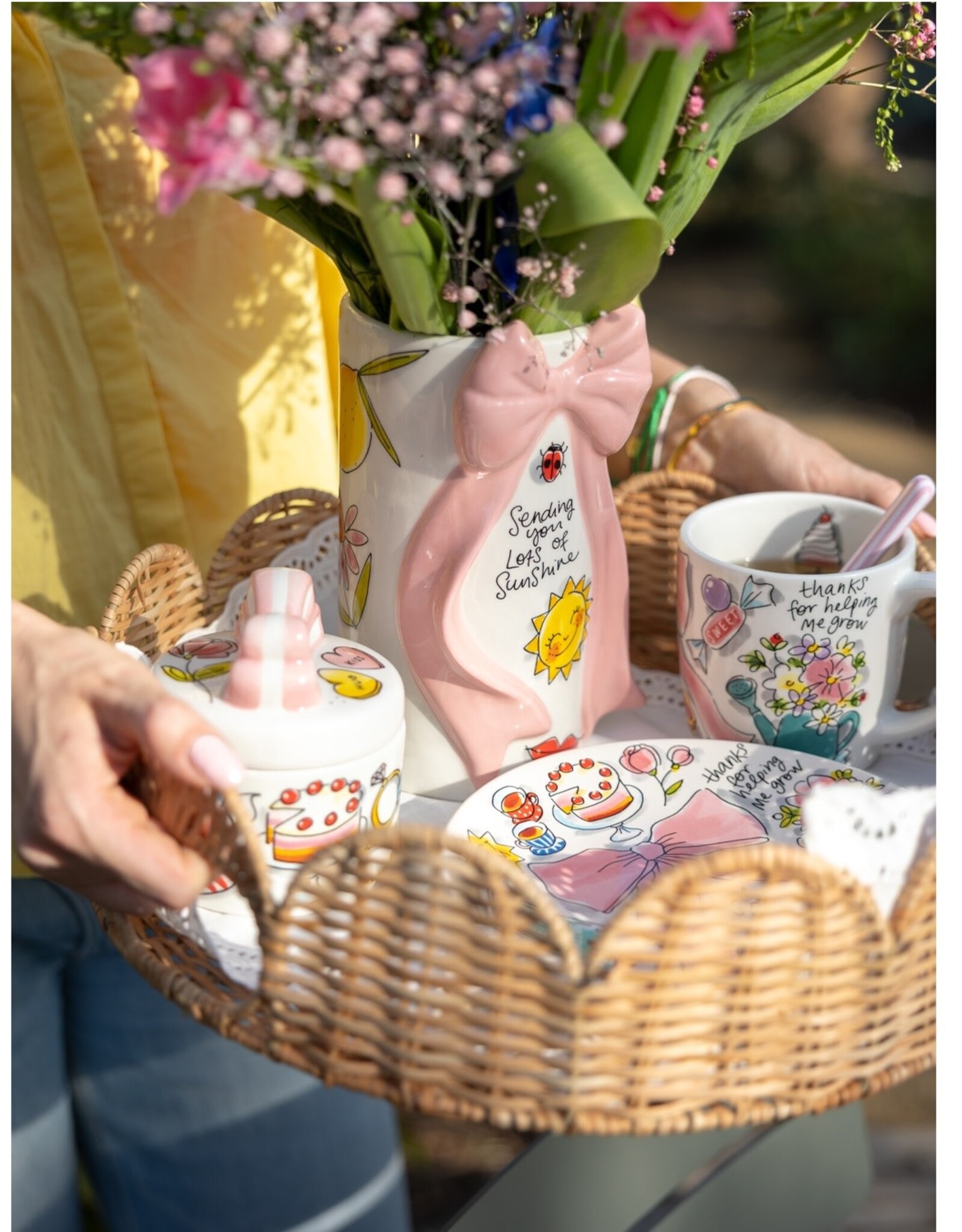 Blond Amsterdam Vaas met Strik Moederdag 2026 - Blond Amsterdam