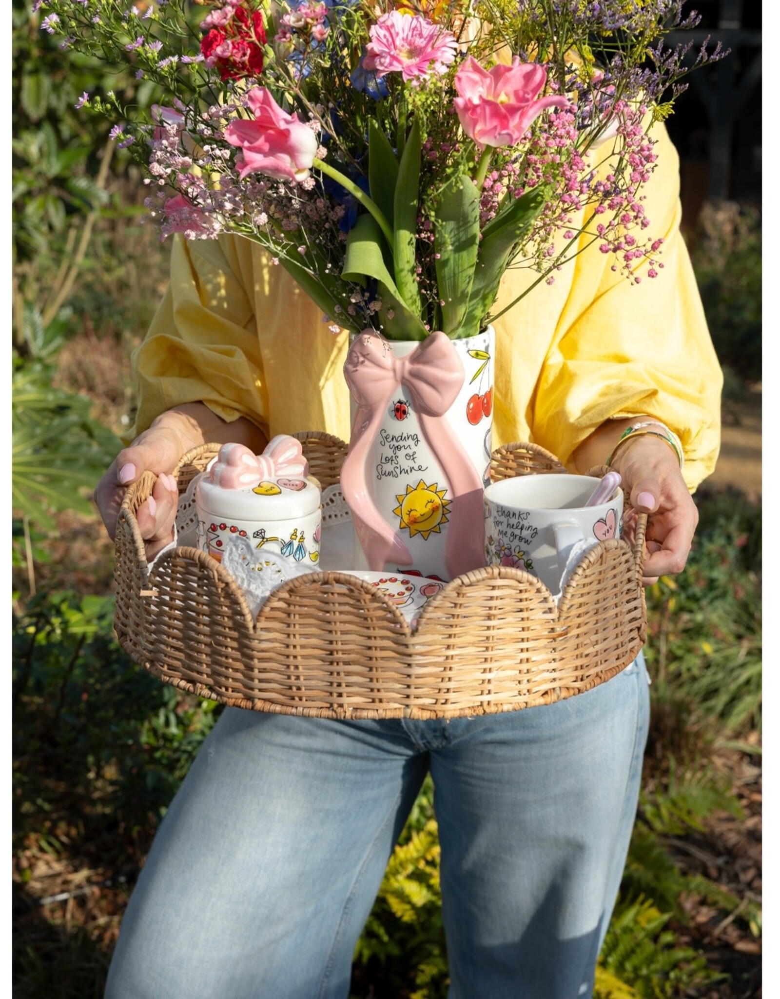 Blond Amsterdam Vaas met Strik Moederdag 2026 - Blond Amsterdam