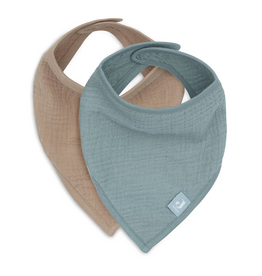 Jollein Slab Bandana Hydrofiel Sea Green/Bisquit (2pack) - Jollein