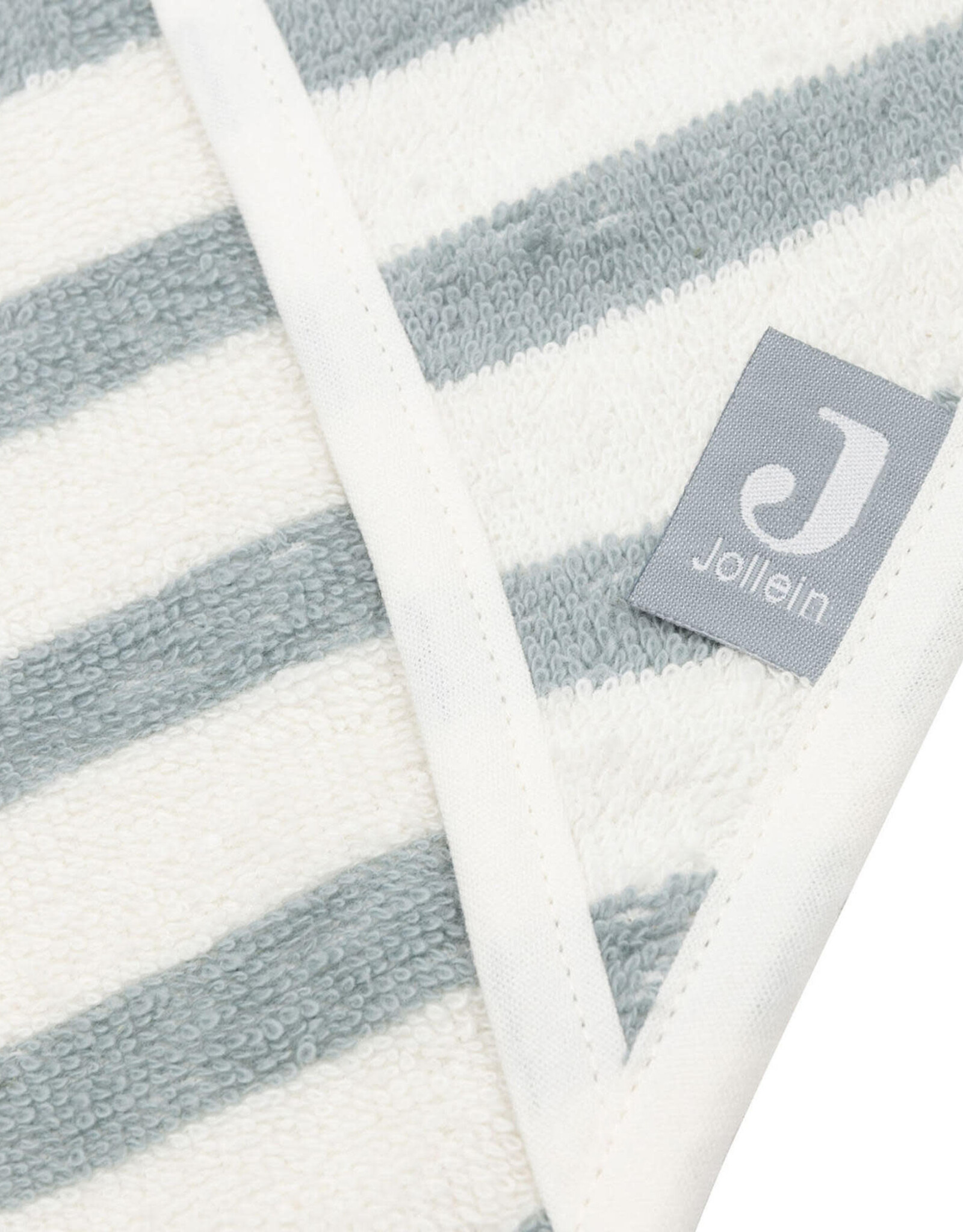 Jollein Badcape 75x75cm Stripe Terry Sea Green GOTS - Jollein