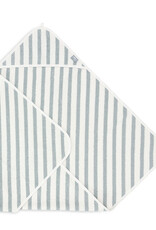 Jollein Badcape 75x75cm Stripe Terry Sea Green GOTS - Jollein