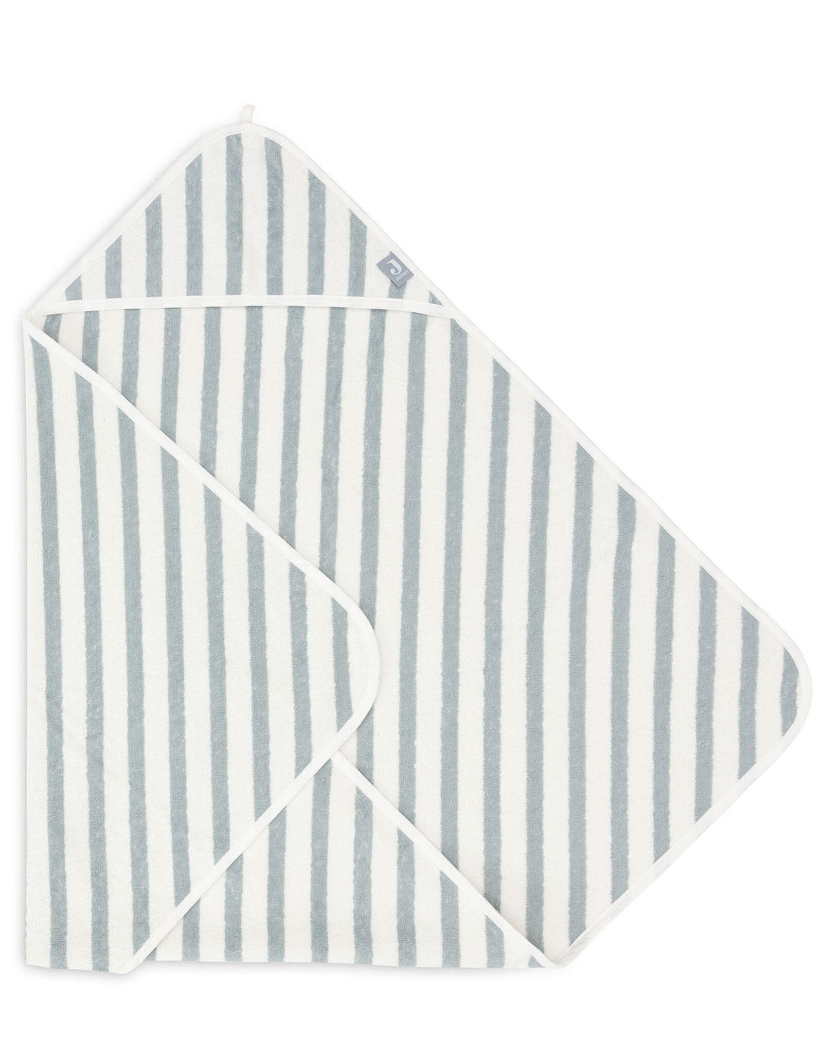 Jollein Badcape 75x75cm Stripe Terry Sea Green GOTS - Jollein