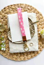 Keycord "Roze Smiley's" 22cm