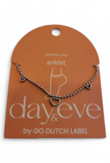 Day & Eve by Go Dutch Label Enkelbandje (A5342-1) zilver - Day & Eve by Go Dutch Label.