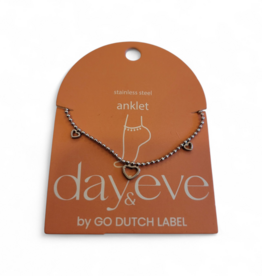 Day & Eve by Go Dutch Label Enkelbandje (A5342-1) zilver - Day & Eve by Go Dutch Label.