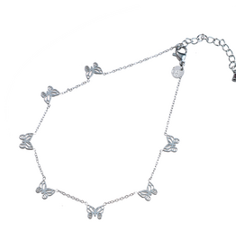 Day & Eve by Go Dutch Label Enkelbandje (A5346-1) zilver - Day & Eve by Go Dutch Label