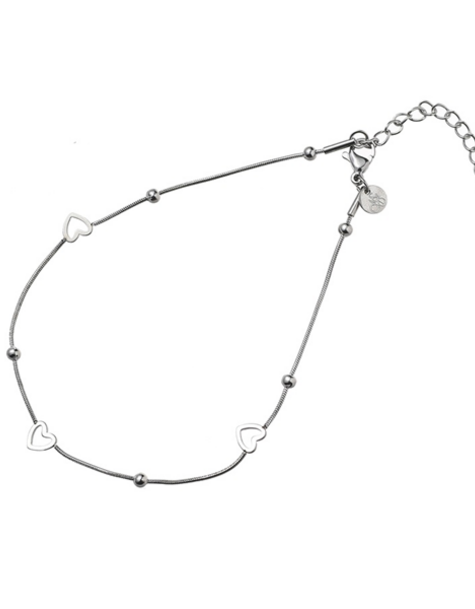 Day & Eve by Go Dutch Label Enkelbandje (A5349-1) zilver - Day & Eve by Go Dutch Label