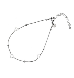 Day & Eve by Go Dutch Label Enkelbandje (A5349-1) zilver - Day & Eve by Go Dutch Label