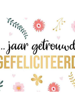 ... Jaar Getrouwd Gefeliciteerd - Wenskaart Daisy