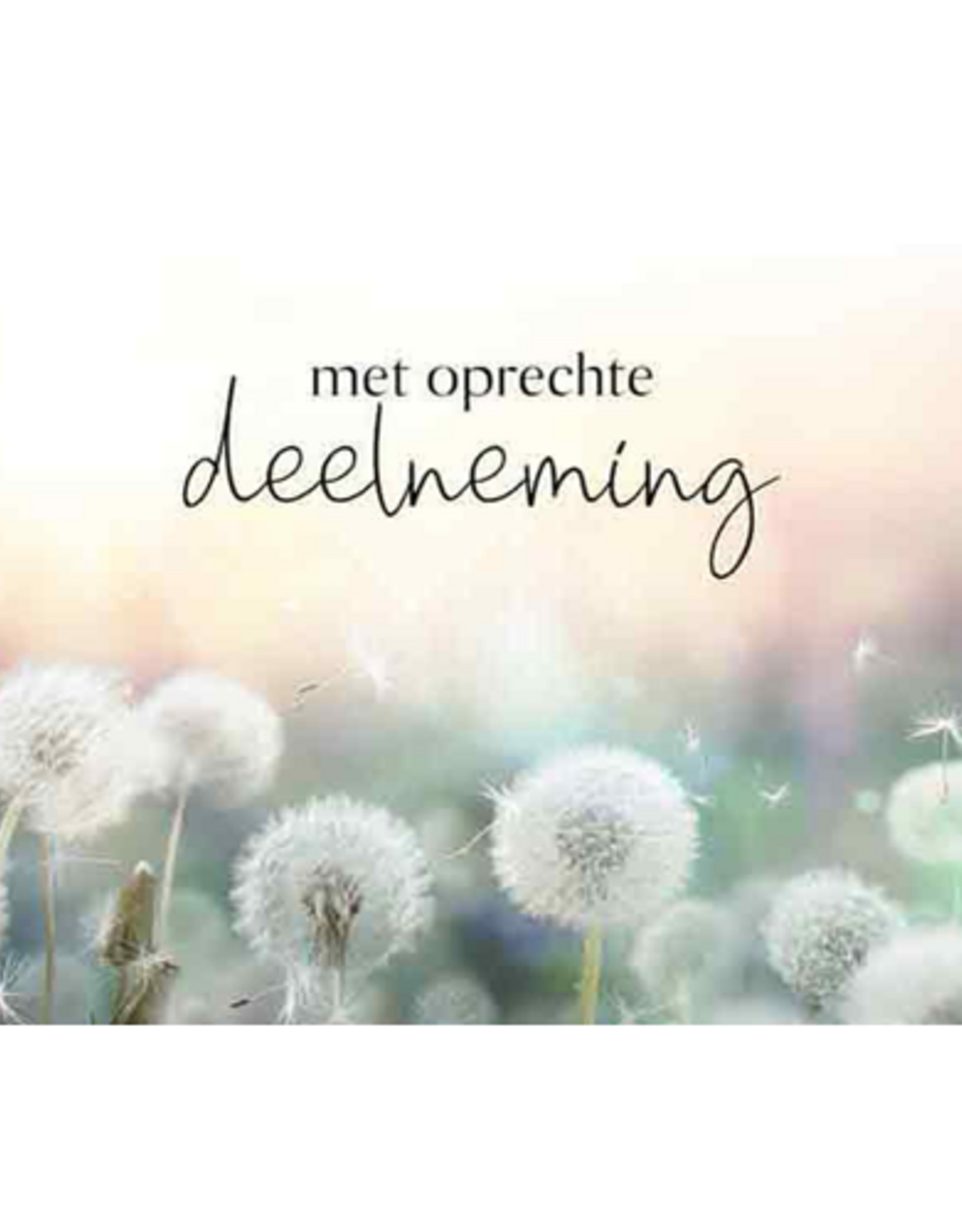 Met Oprechte Deelneming - Wenskaart Compassion