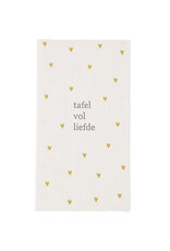 Zusss Servetten Rechthoek met Hartjes "Tafel vol Liefde" -  Zusss
