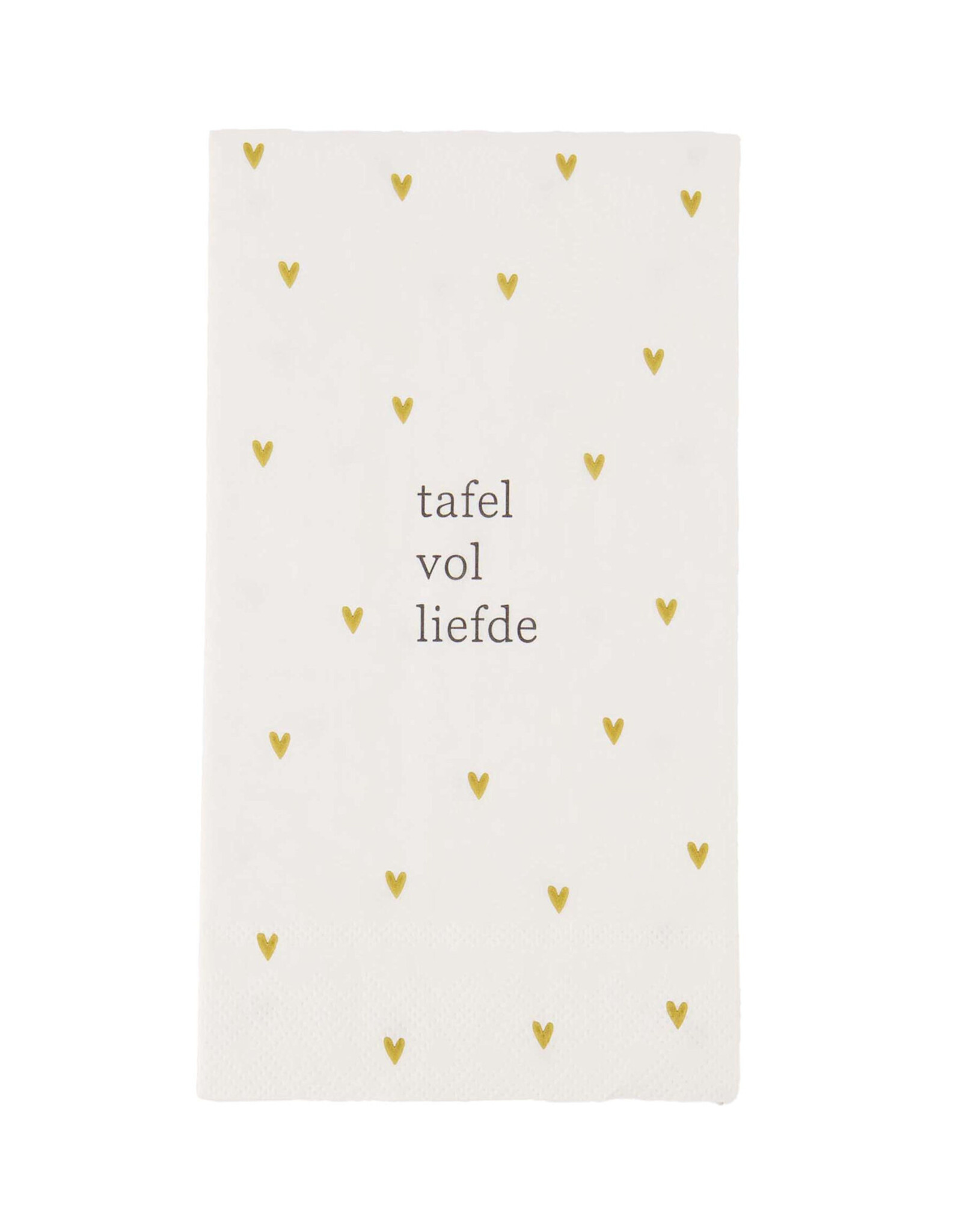 Zusss Servetten Rechthoek met Hartjes "Tafel vol Liefde" -  Zusss
