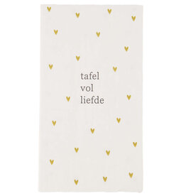 Zusss Servetten Rechthoek met Hartjes "Tafel vol Liefde" -  Zusss