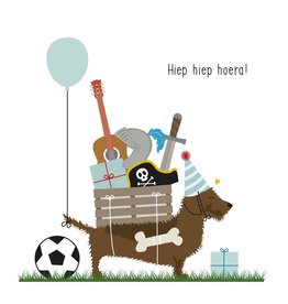 Hiep Hiep Hoera! - Wenskaart Frits