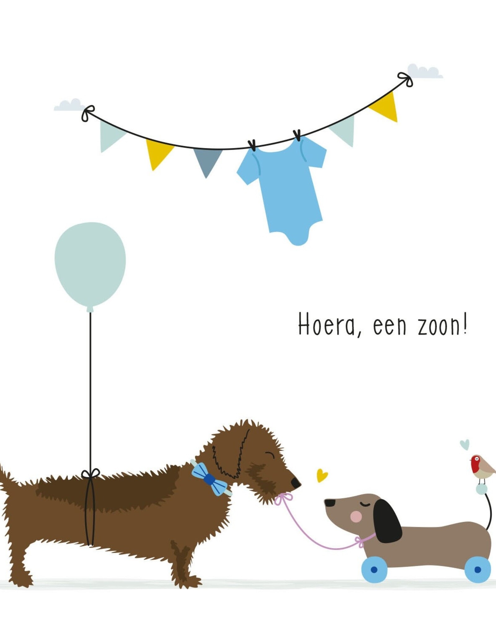 Hoera, een zoon! - Wenskaart Frits