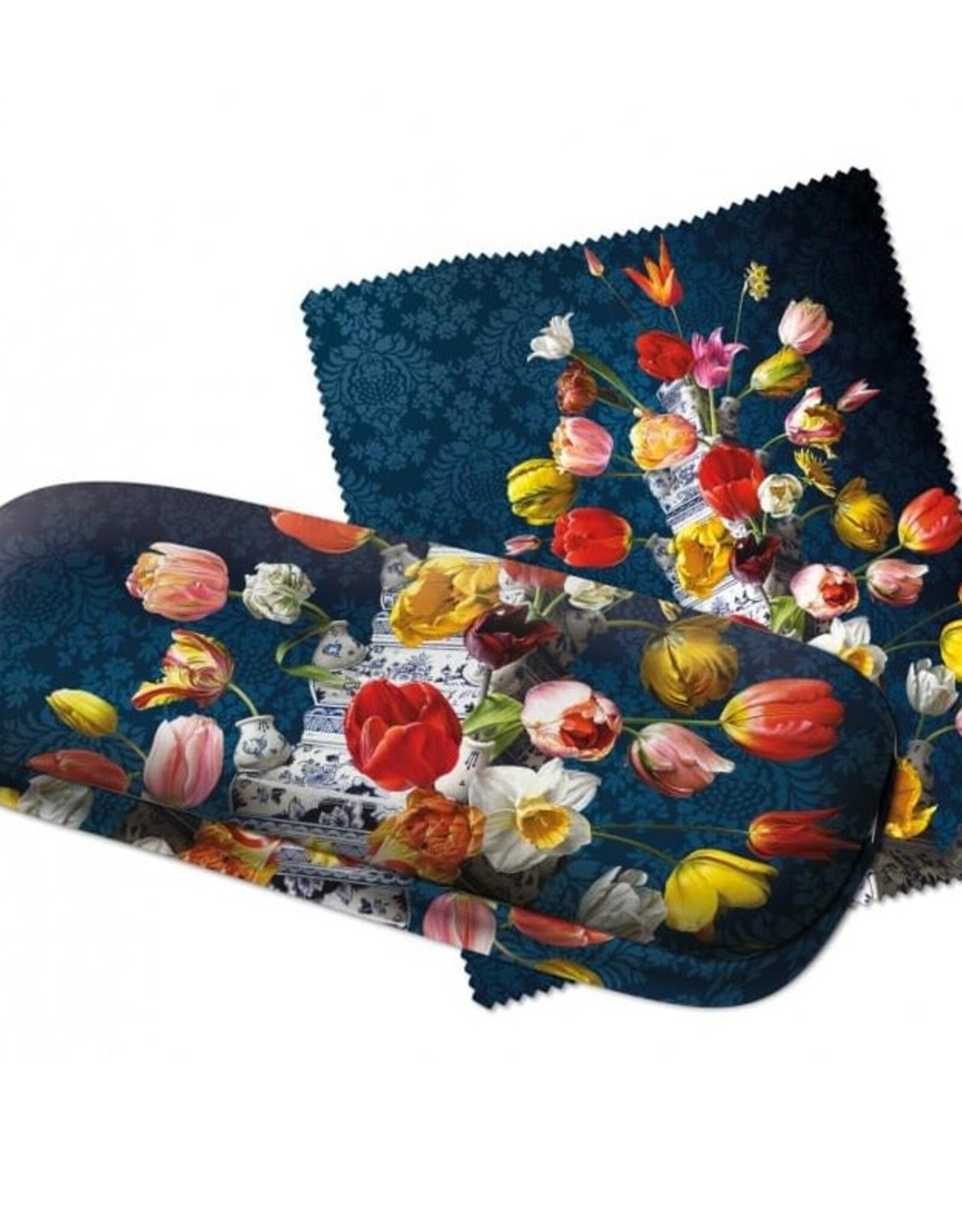 Brillenkoker incl. brillendoekje: Bloemstilleven met Tulpenvaas, Roman Reisinger