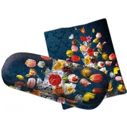 Brillenkoker incl. brillendoekje: Bloemstilleven met Tulpenvaas, Roman Reisinger