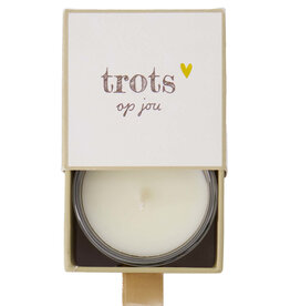 Zusss Geurkaars glas in schuifdoosje Trots op jou - Zusss