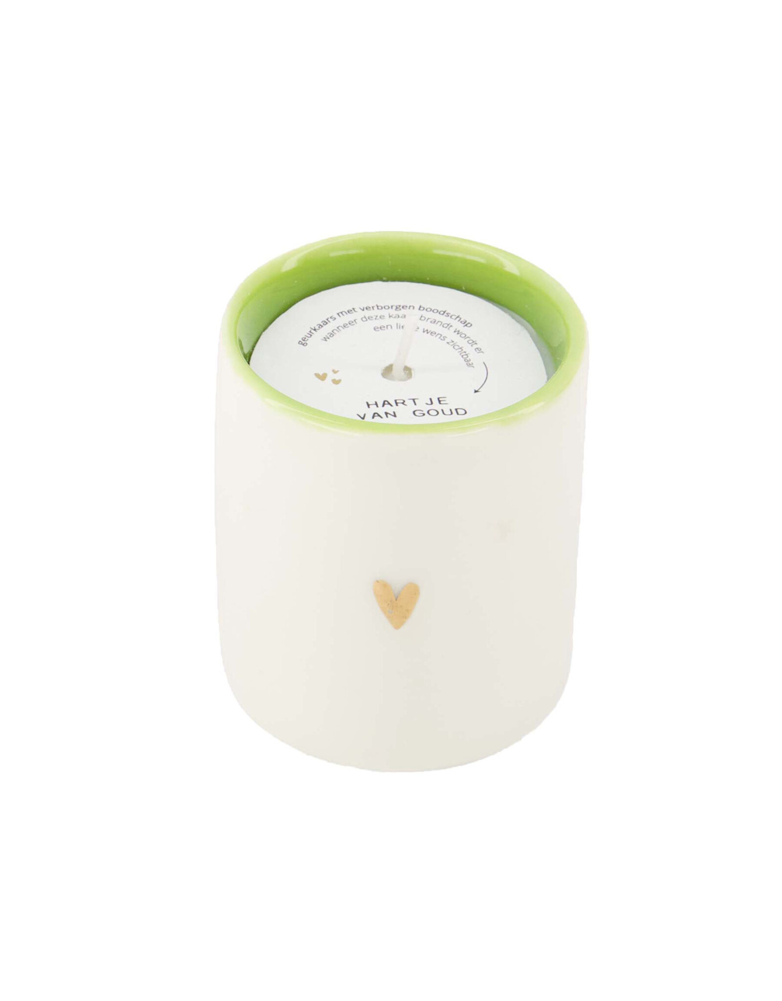 Zusss Geurkaars keramiek Hartje van goud - Zusss