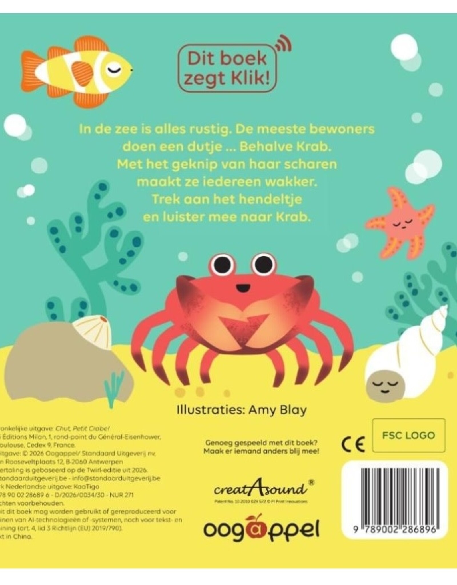 Klik-klik, ik ben een krab!