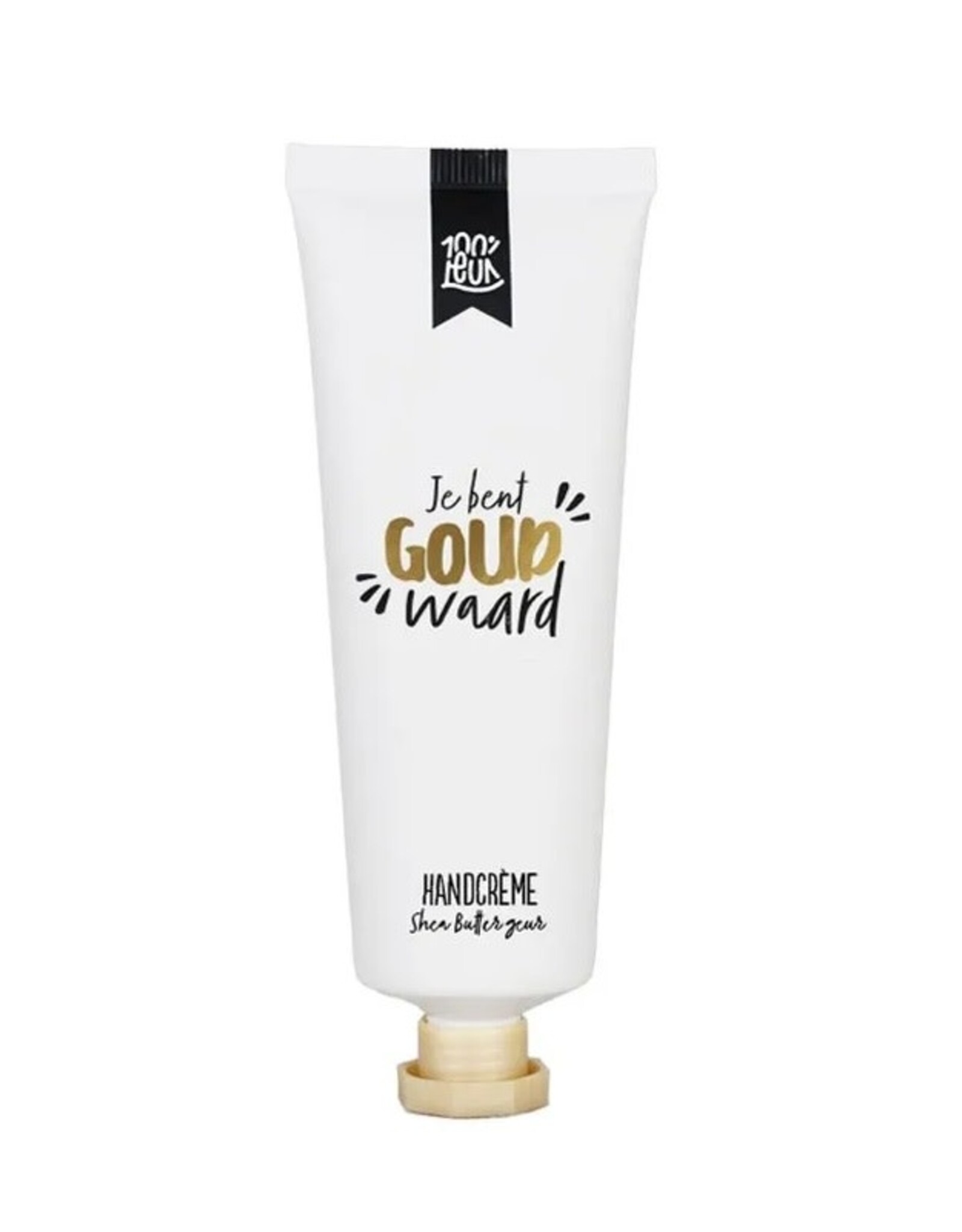 100% Leuk Handcrème tube 75ML "Je bent goud waard" - 100% Leuk