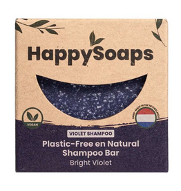 HappySoaps Shampoo Bar Bright Violet Zilver 70gram - HappySoaps