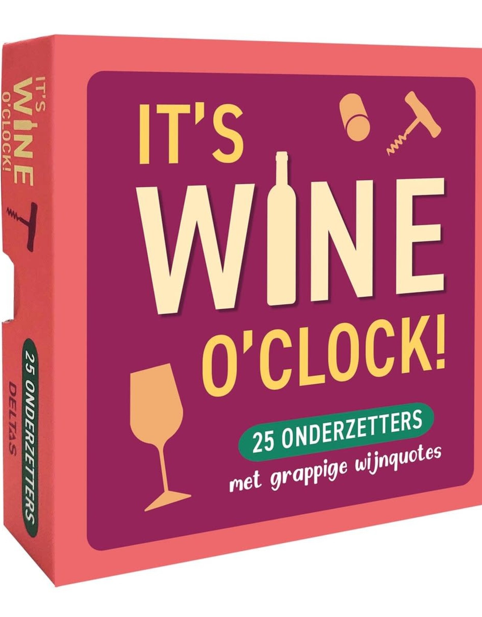 Deltas It's WINE o'clock! - 25 onderzetters