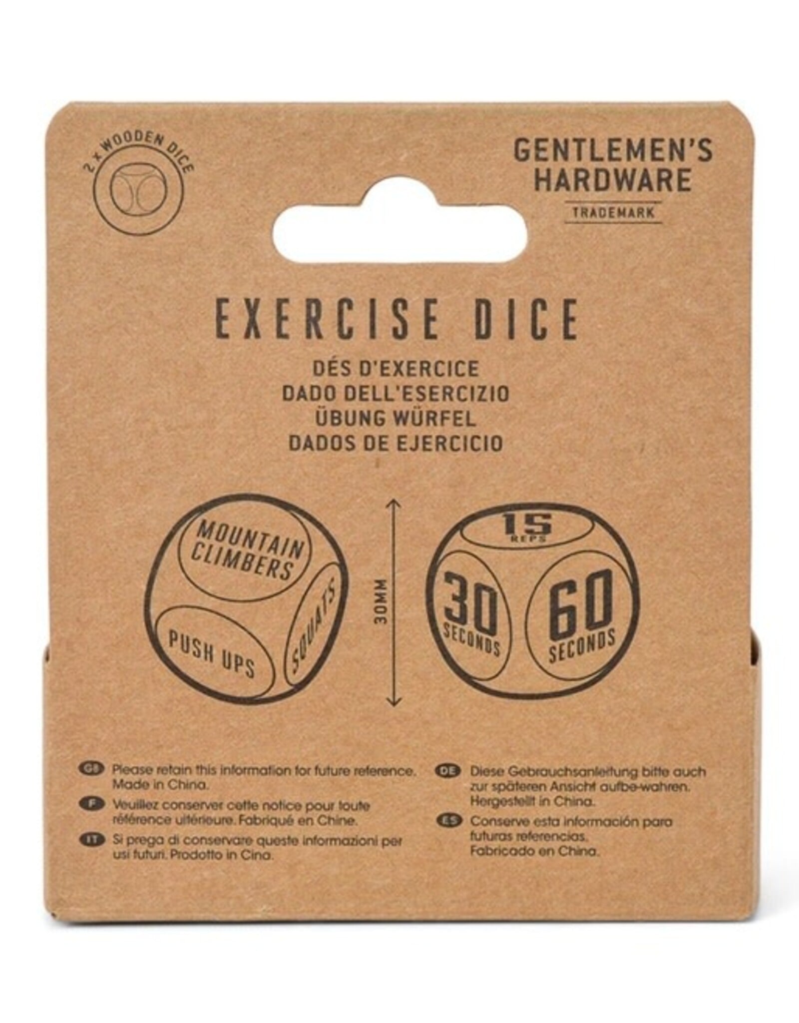 Gentlemens's Hardware Exercise Dice (set of 2) - Gentlemen's Hardware