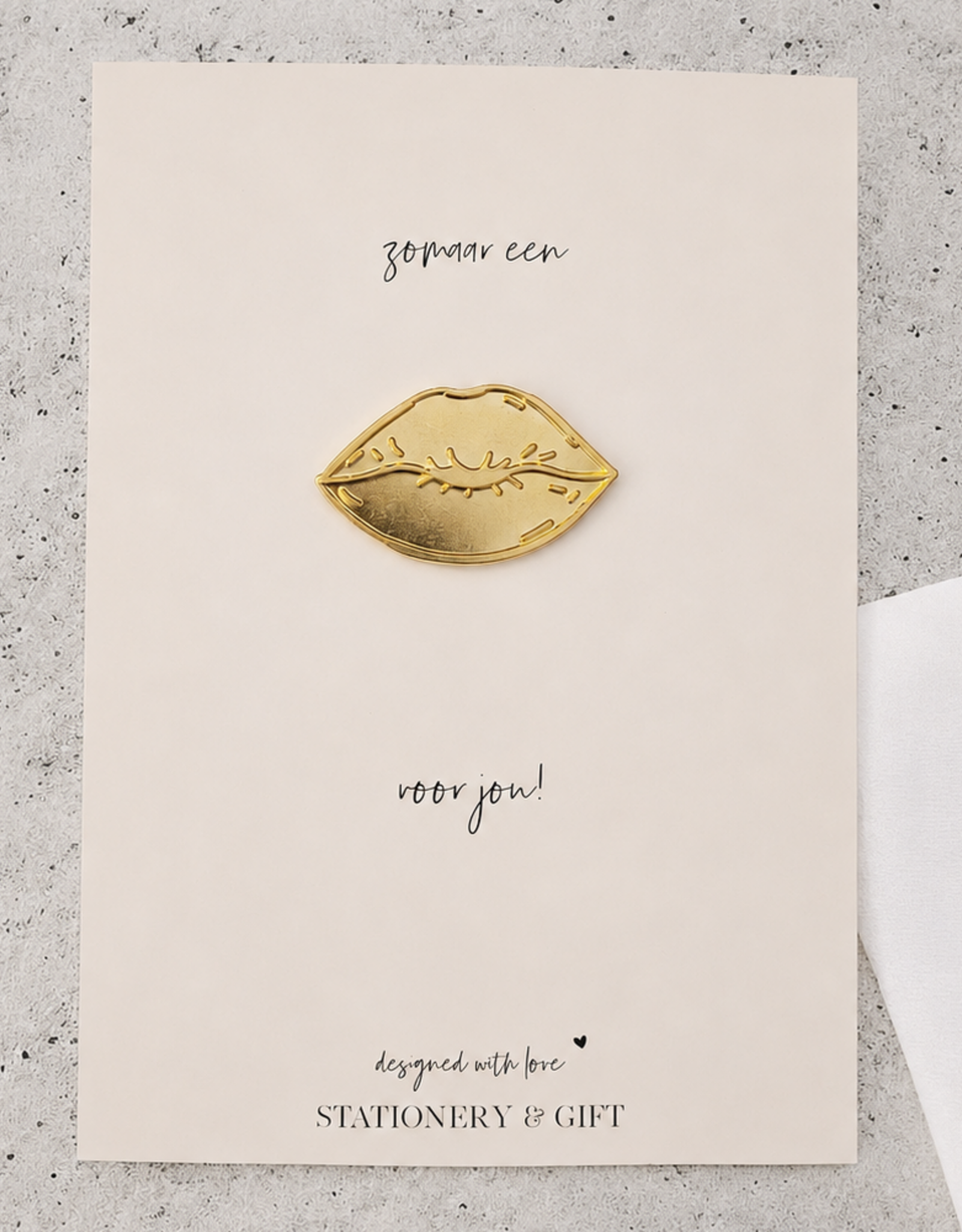Pin "zomaar een kus voor jou" (incl envelop)