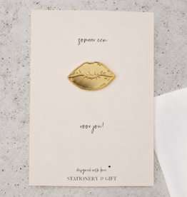 Pin "zomaar een kus voor jou" (incl envelop)