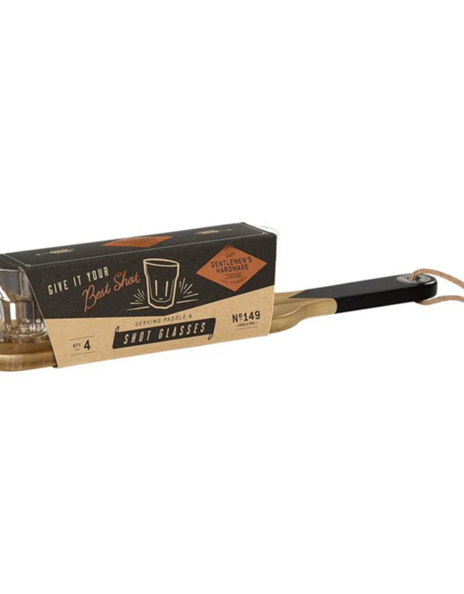 Gentlemens's Hardware Serving Paddle & Shot Glasses - Gentlemen's Hardware
