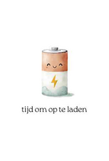 Tijd om op te laden - Wenskaart Cosi