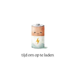Tijd om op te laden - Wenskaart Cosi
