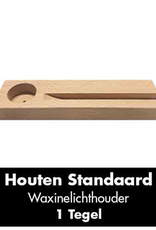 Houten Standaard voor Tegel en Waxinelichtje