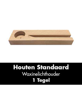 Houten Standaard voor Tegel en Waxinelichtje