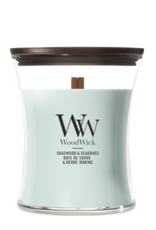 WoodWick Kaars WoodWick "Sagewood & Seagrass" medium - WoodWick
