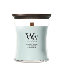 WoodWick Kaars WoodWick "Sagewood & Seagrass" medium - WoodWick